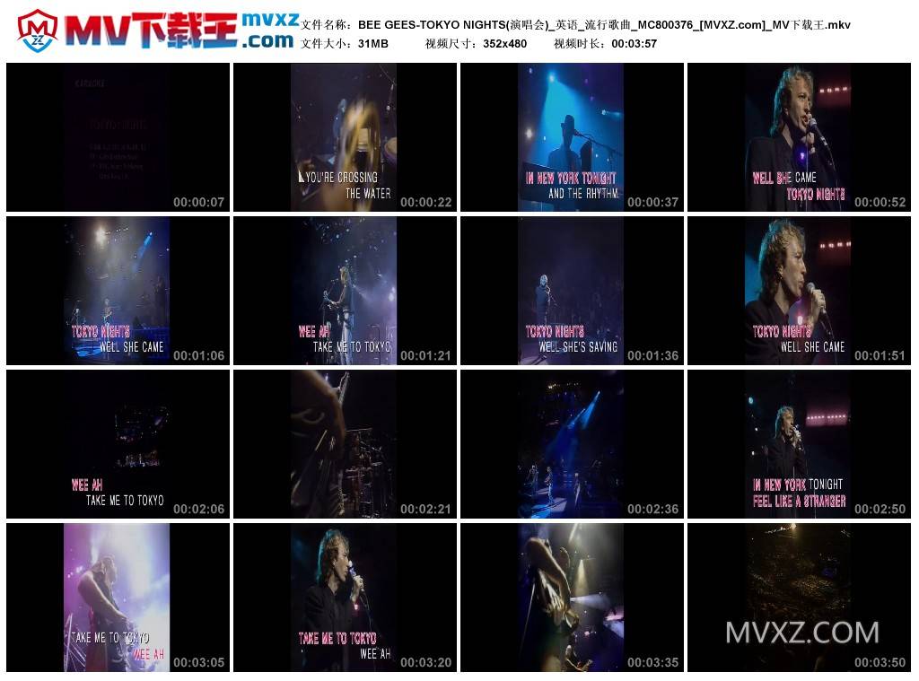 BEE GEES-TOKYO NIGHTS(演唱会)_英语_流行歌曲_MC800376